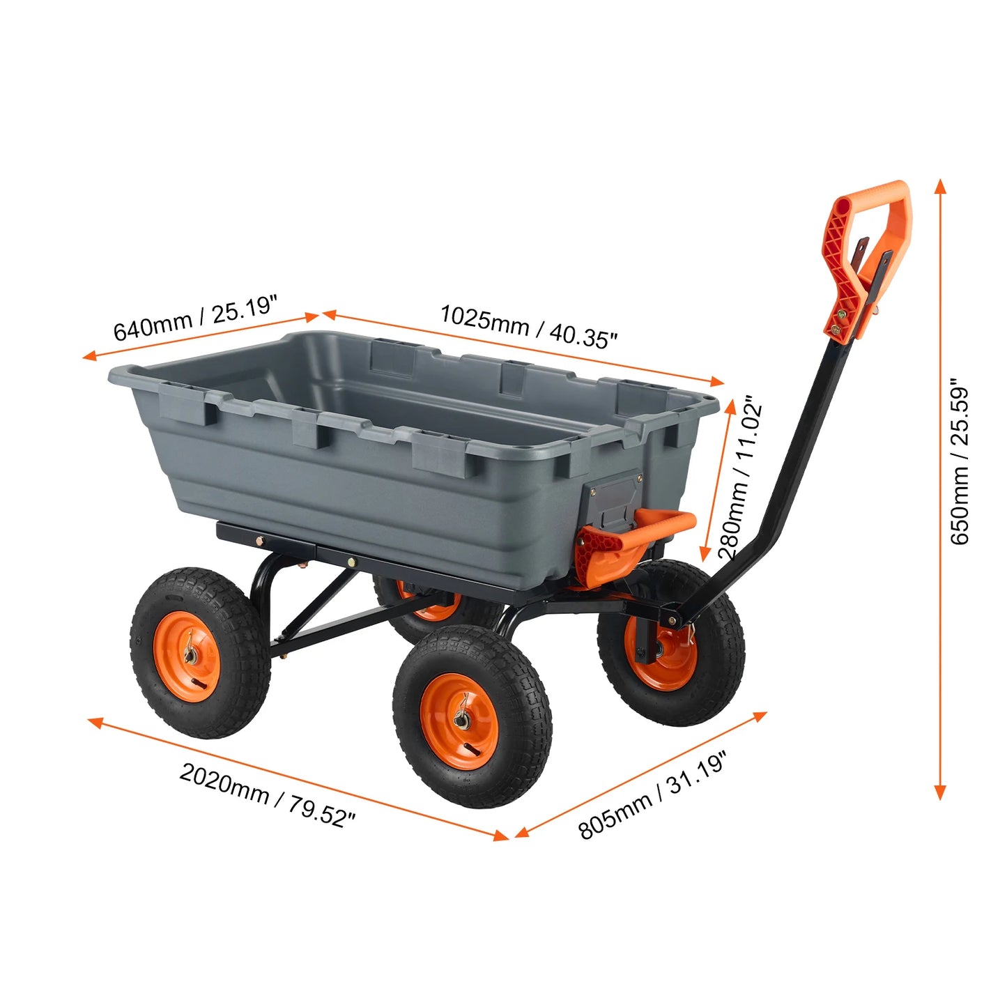 Poly Garden Dump Cart