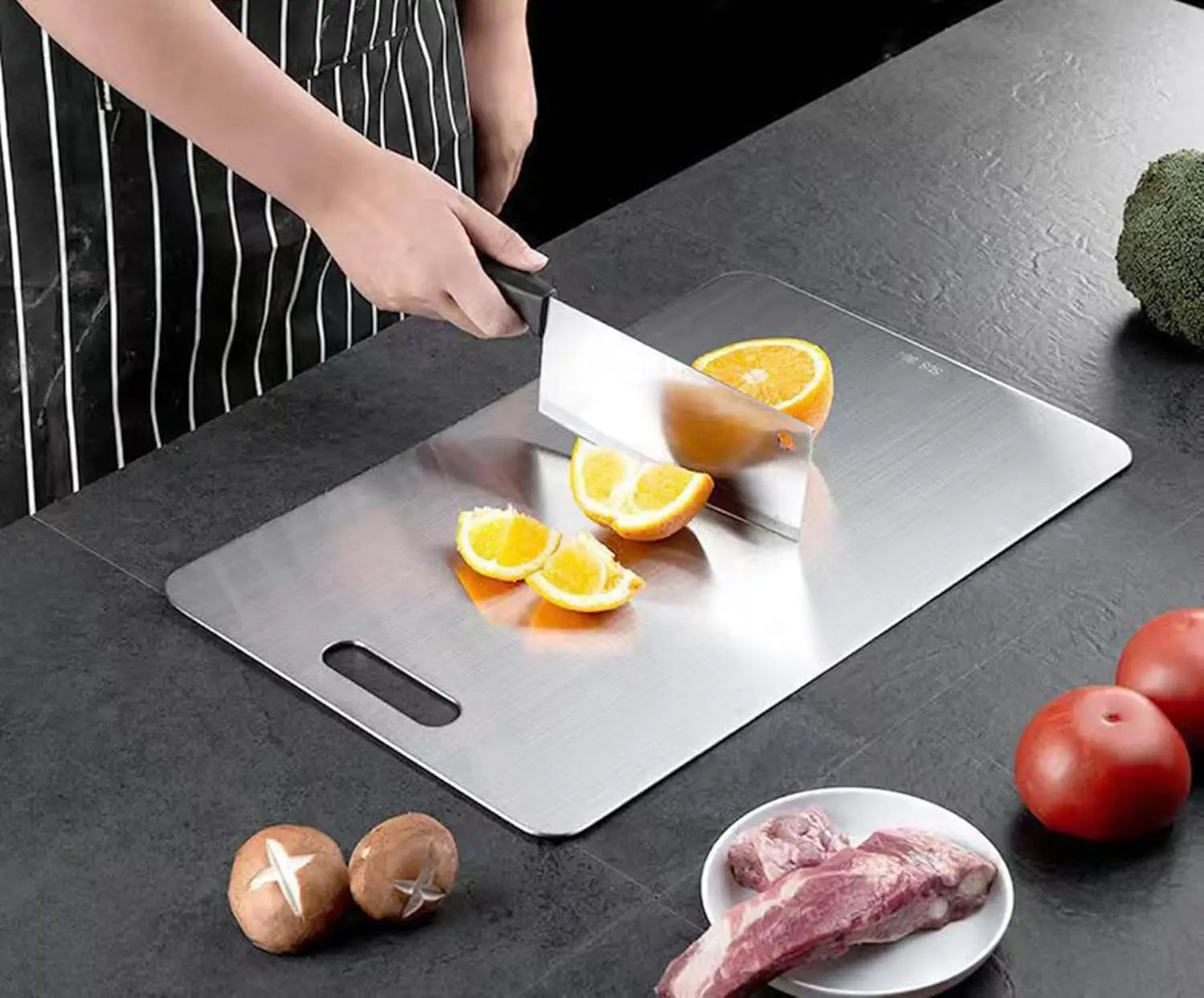 Stainless Steel Double Sided Chopping Cutting Board