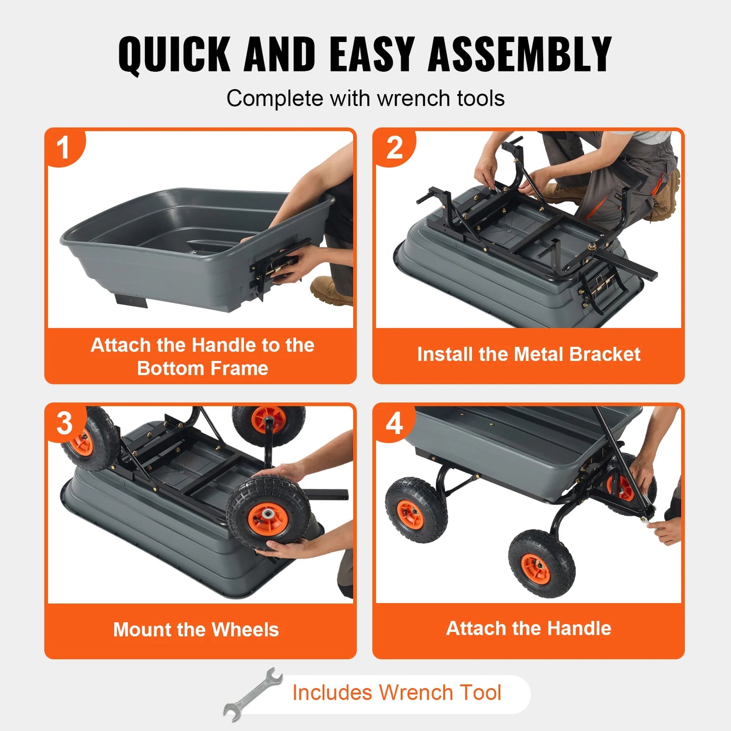 Poly Garden Dump Cart