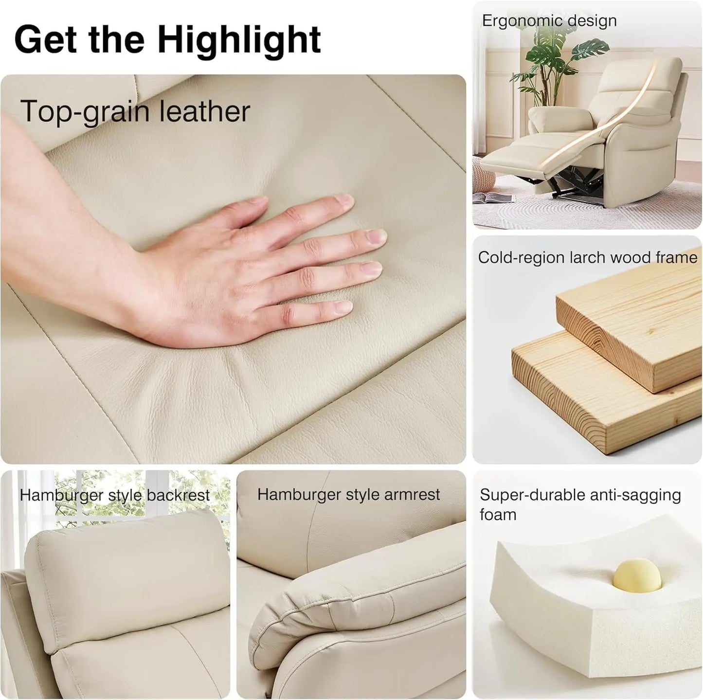Genuine Leather Recliner Chair