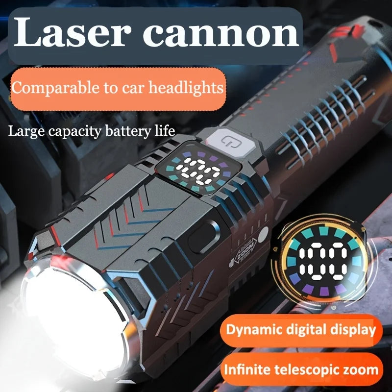 2000LM LED Flashlight Rechargeable Battery