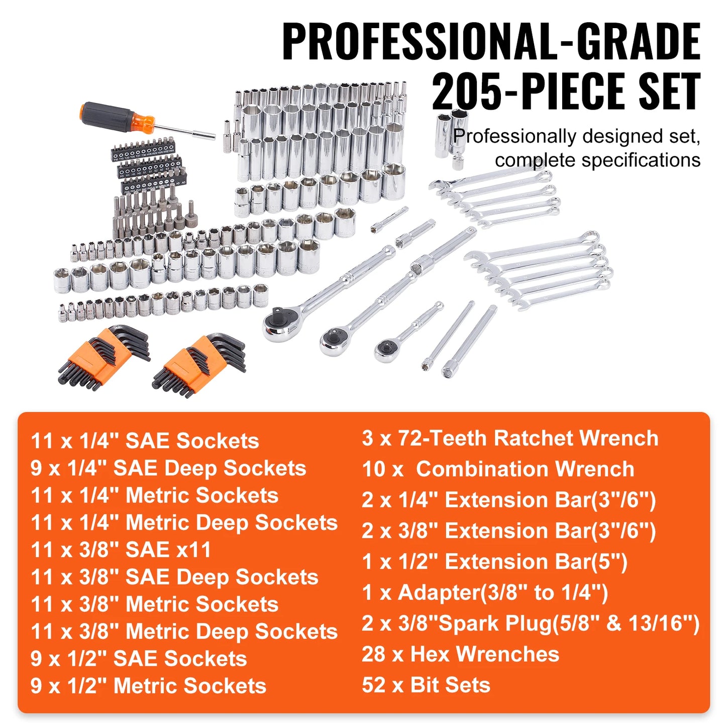 Mechanics Tool Set SAE and Metric