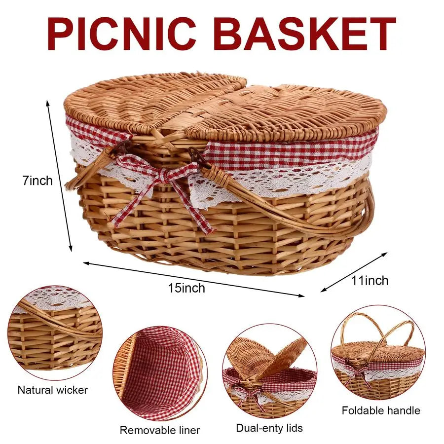 Picnic Basket with Blankets