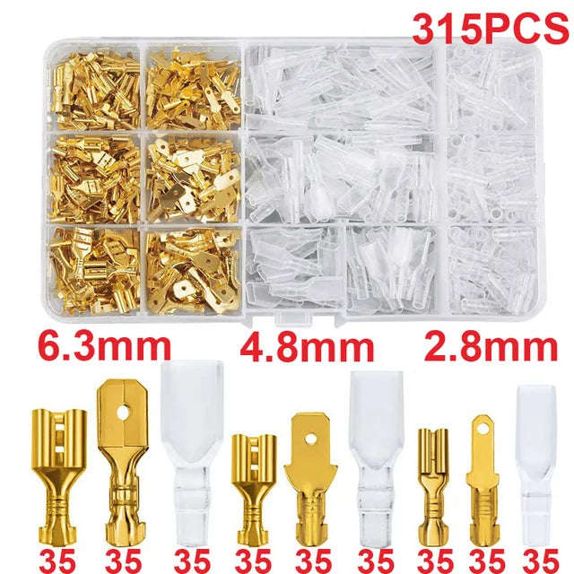Assorted Electrical Wire Terminals and Crimp tool