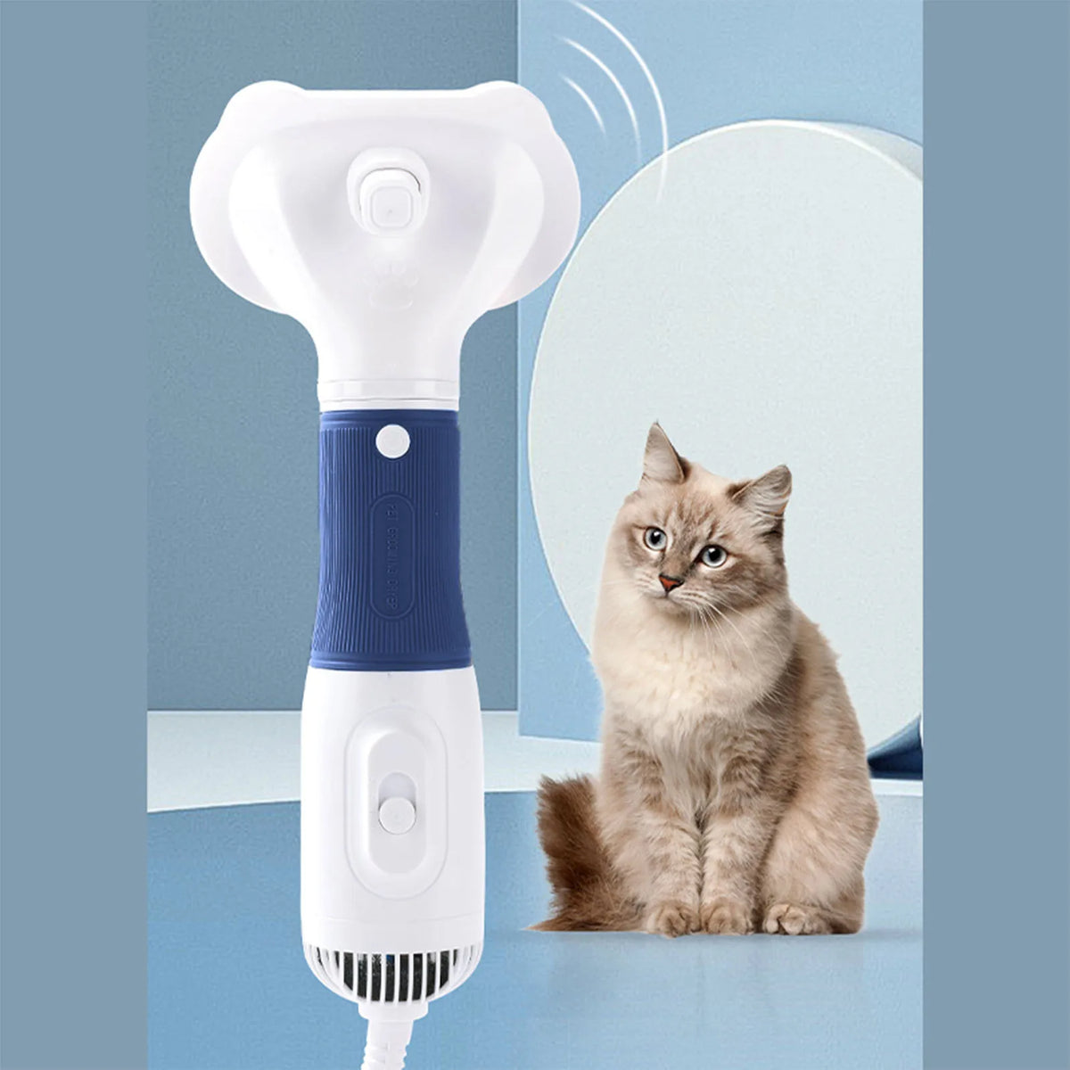 Pet Hair Dryer with Slicker Brush