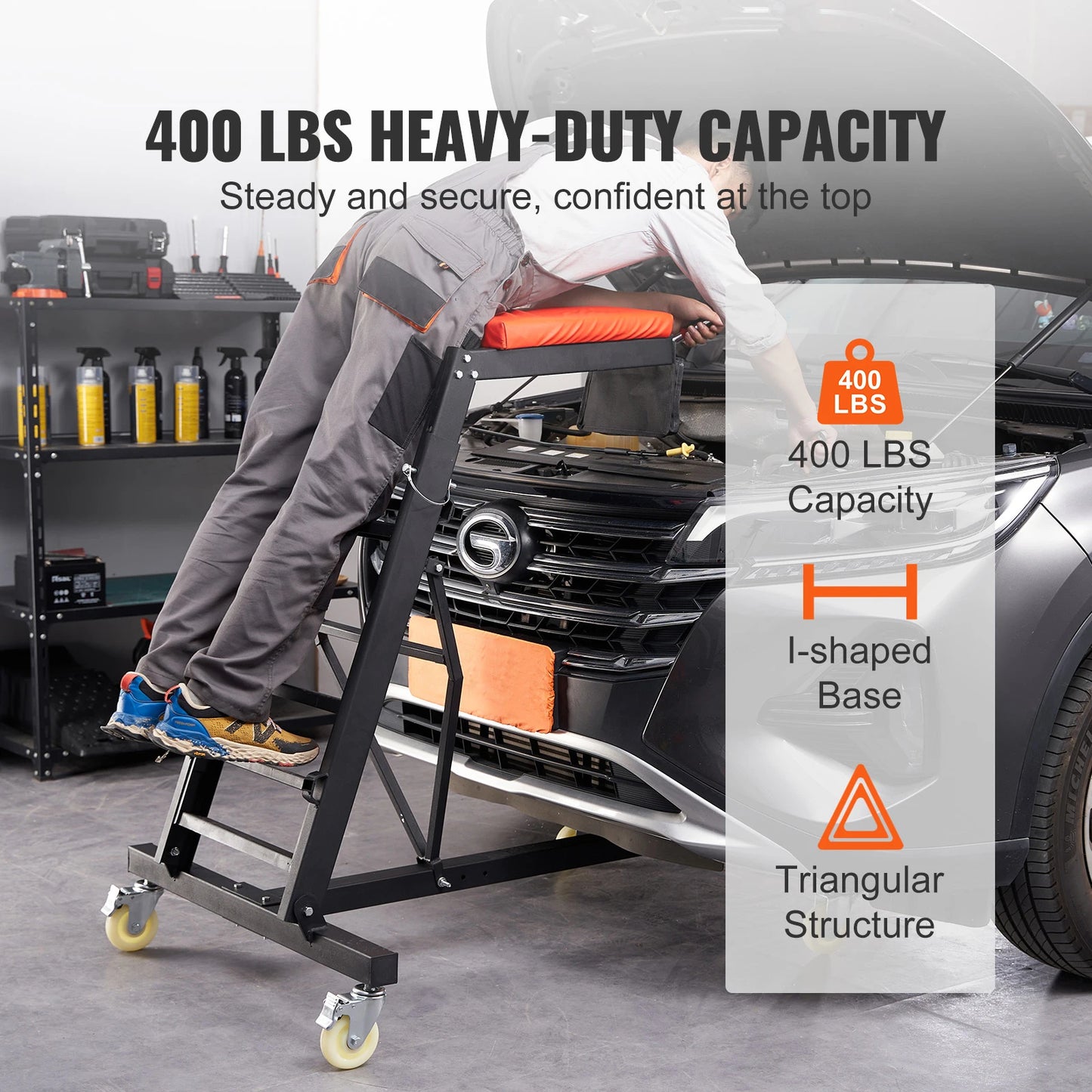 Top Automotive  Engine Creeper with Adjustable Height