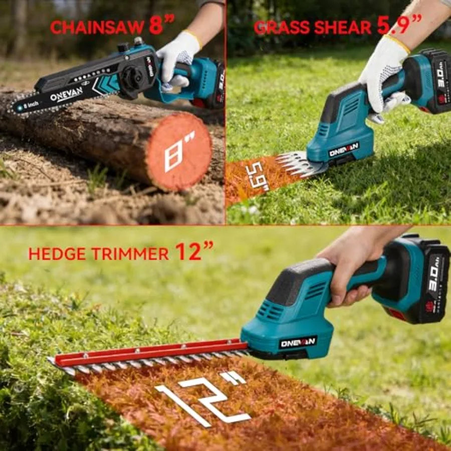 cordless pole saw hedge trimmer, 14.5 ft reach
