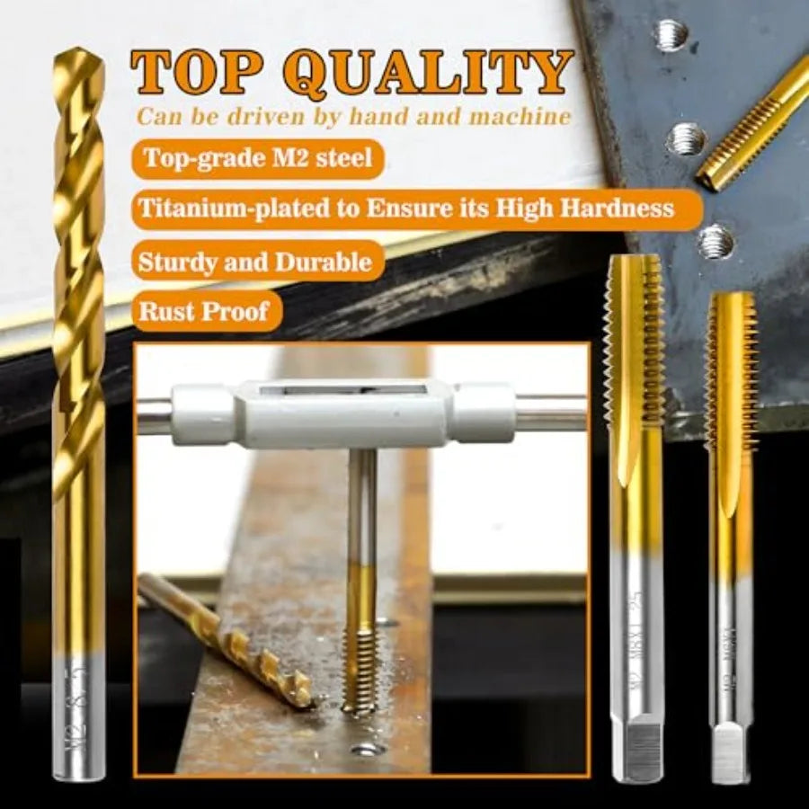 Metric Drill and Tap Set with 1Pc Tap Wrench