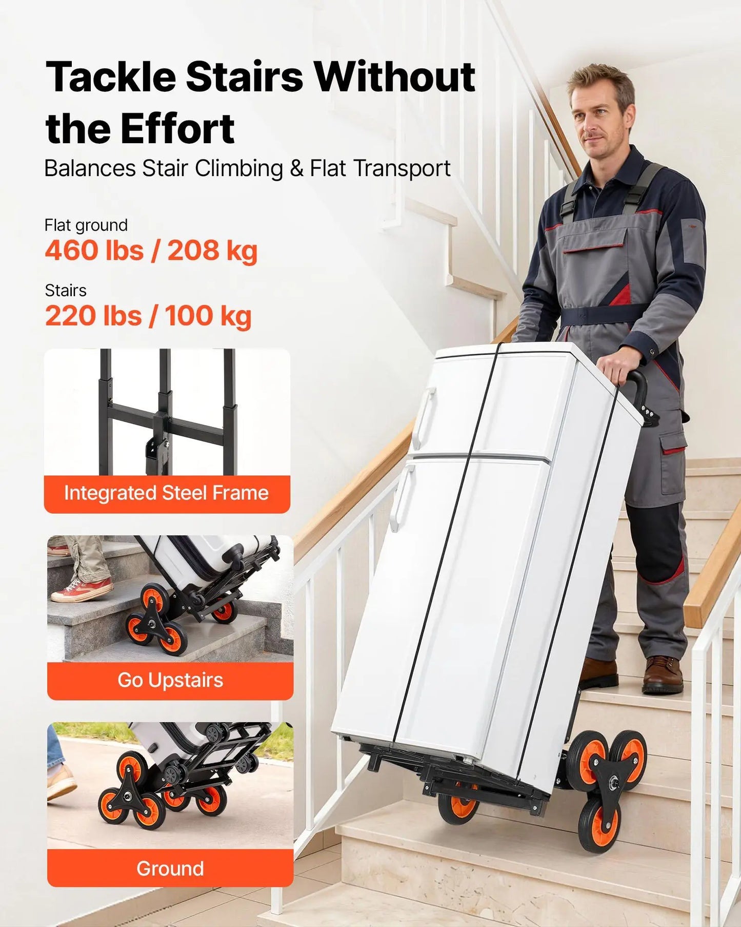 Stair Climbing Cart, 220 lbs