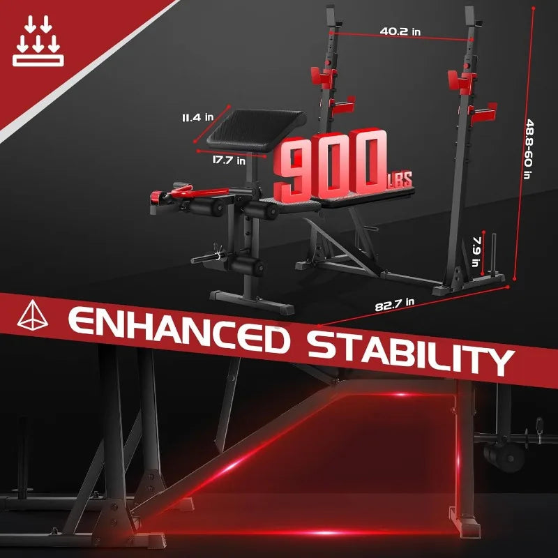 900LBS Weight Bench Set