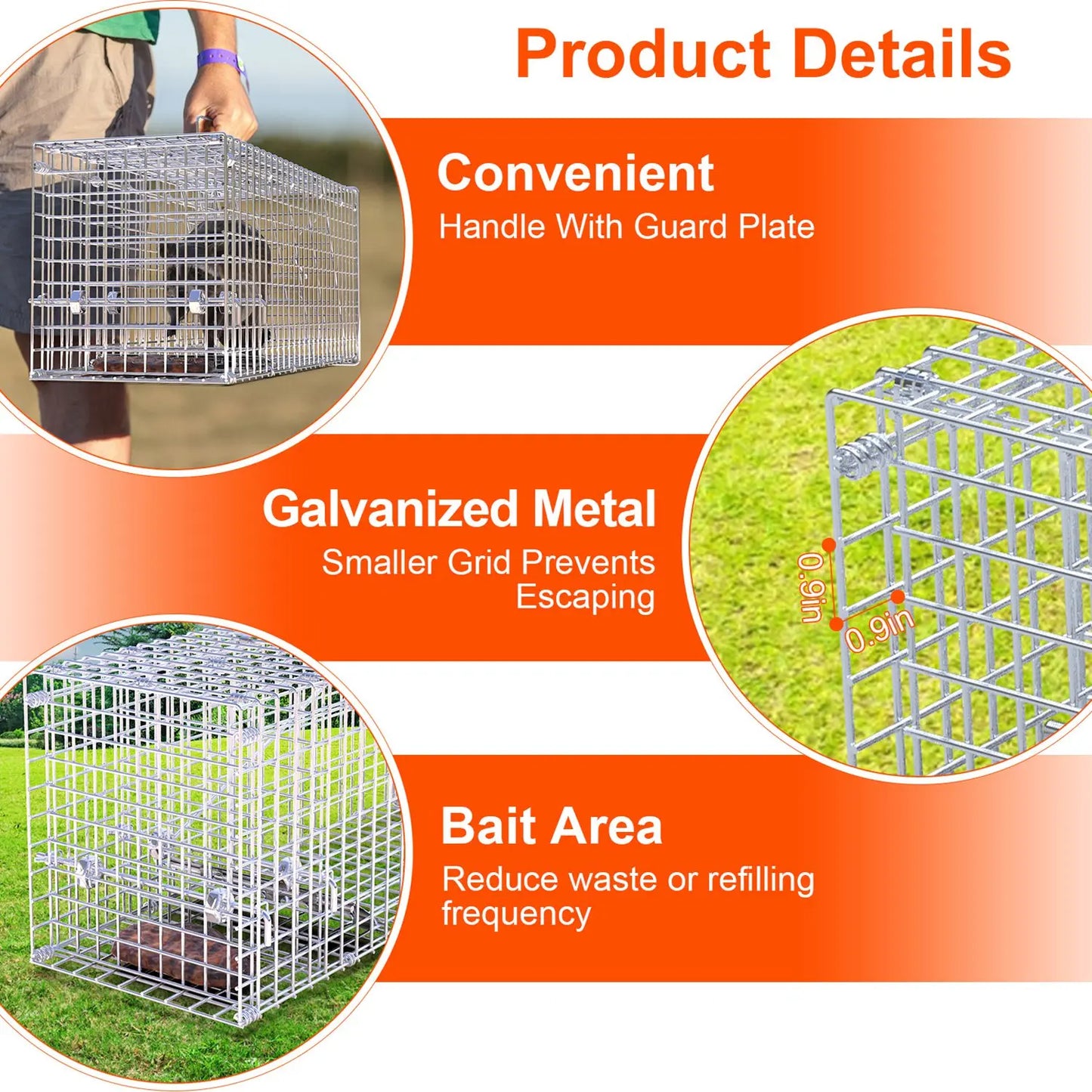 25.59Inch Humane Live Animal Trap