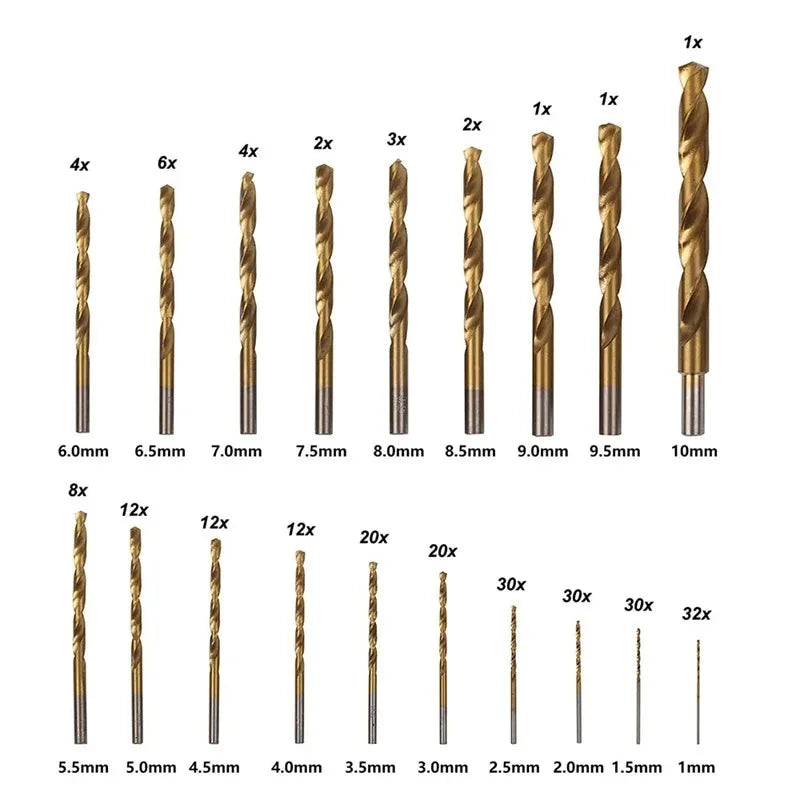 Drill Bit Set with Case