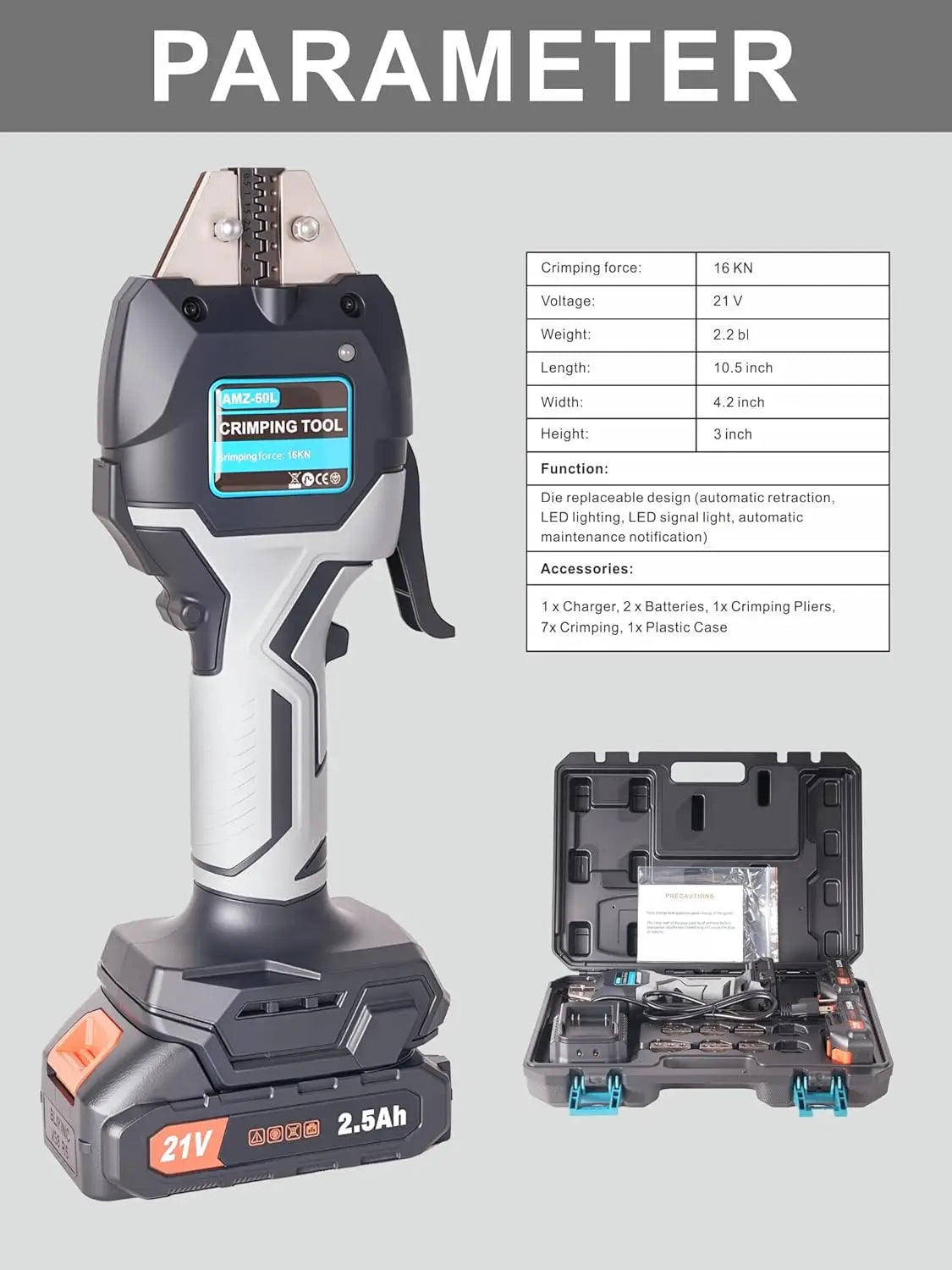 Battery-Operated Terminal Crimper Kit
