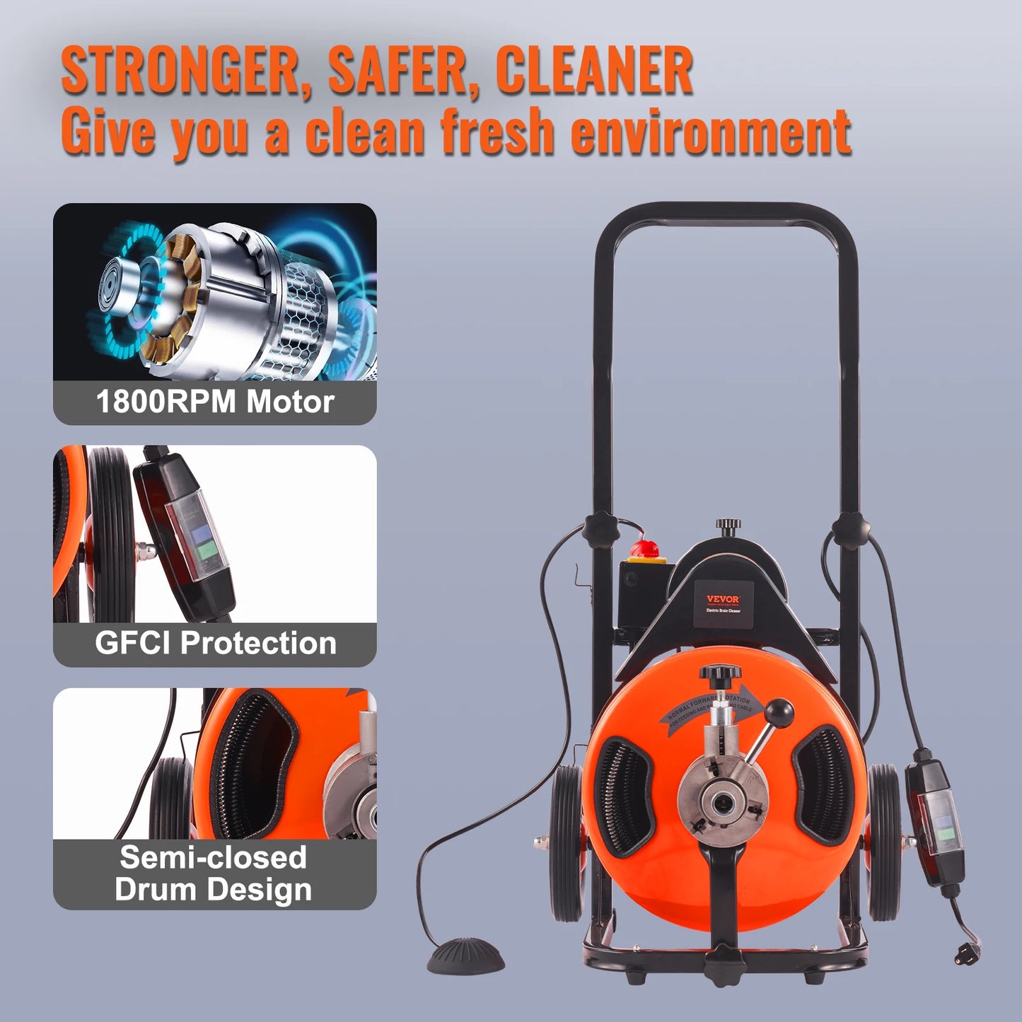 Sewer Auger/Pipe Unblocker 100ft