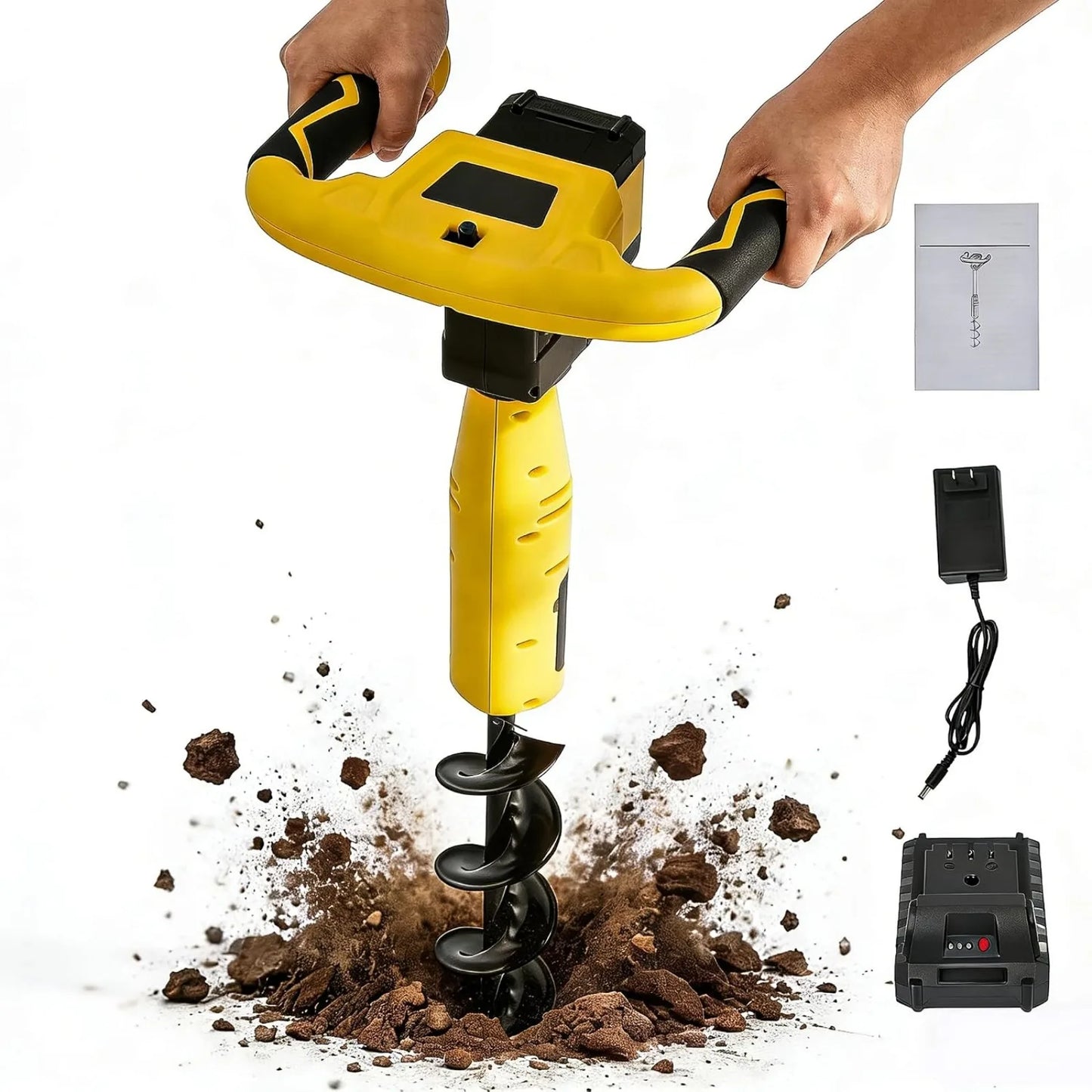 Cordless, 20V Earth Auger Hole Digger W/ Charger