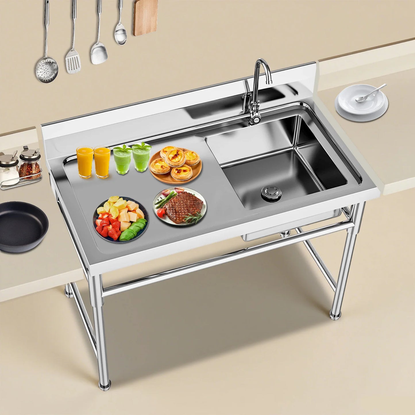 304 Stainless Steel Prep & Utility Sink