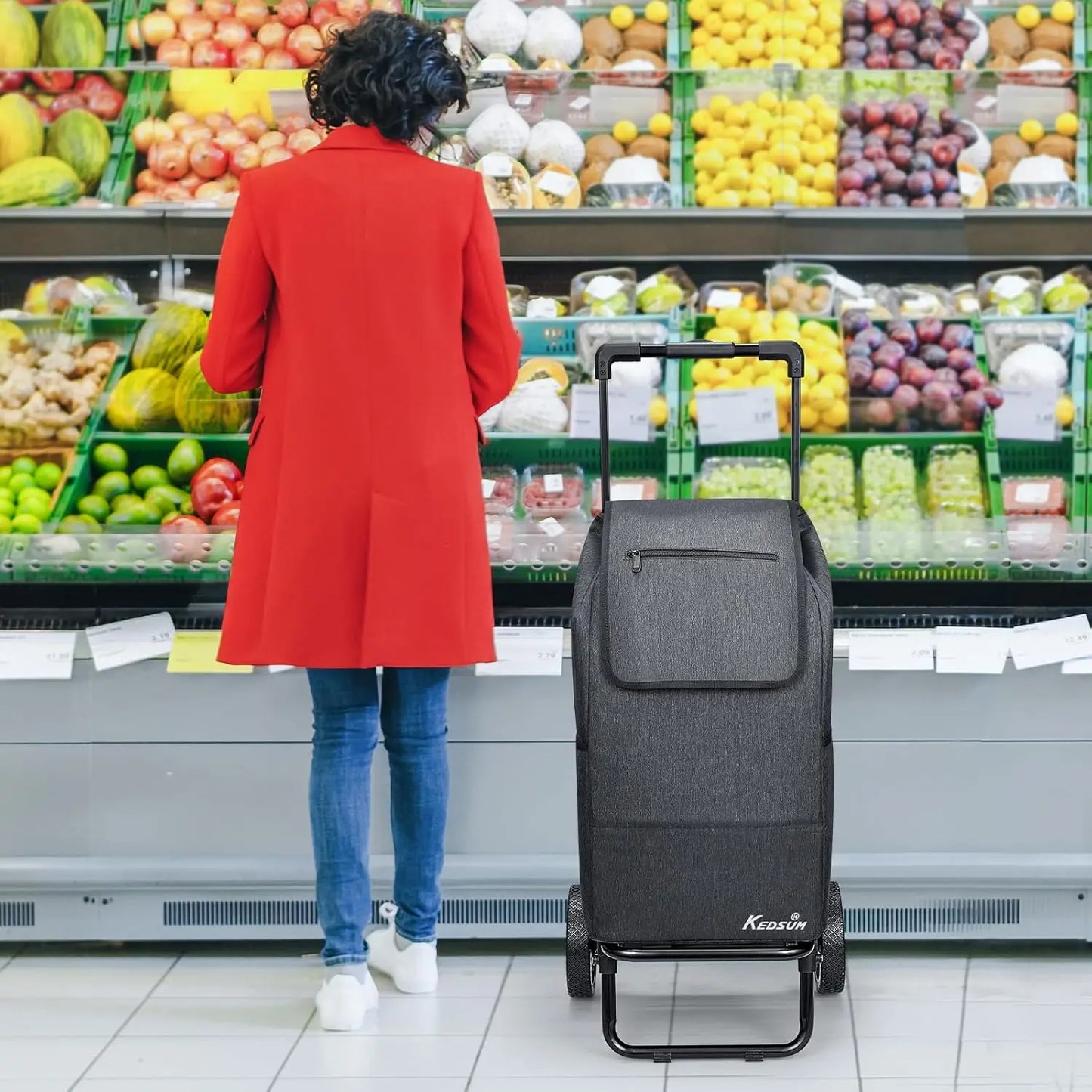 Foldable Shopping Cart with Waterproof Bag