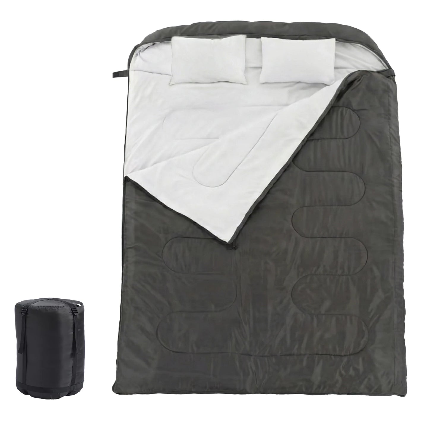 Double Sleeping Bag for Adults with Pillow