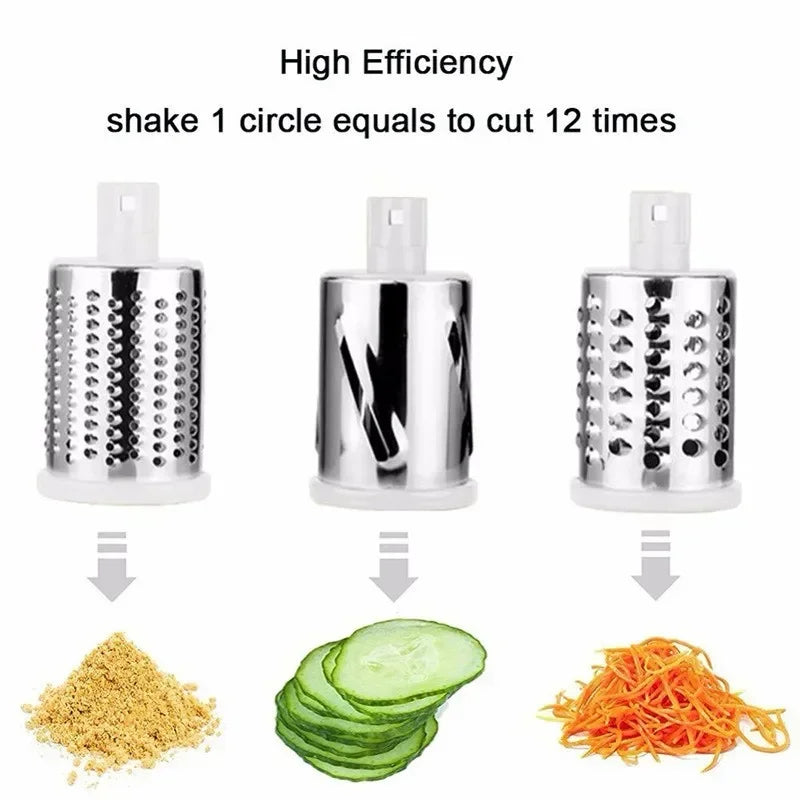 Manual Rotary Vegetable Slicer Cheese Grater
