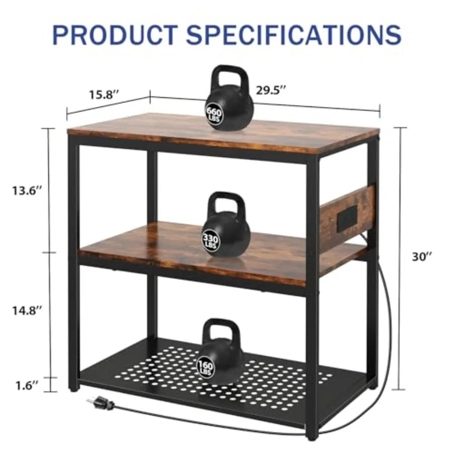 20-29 Gallon Fish Tank Stand With Power Outlets