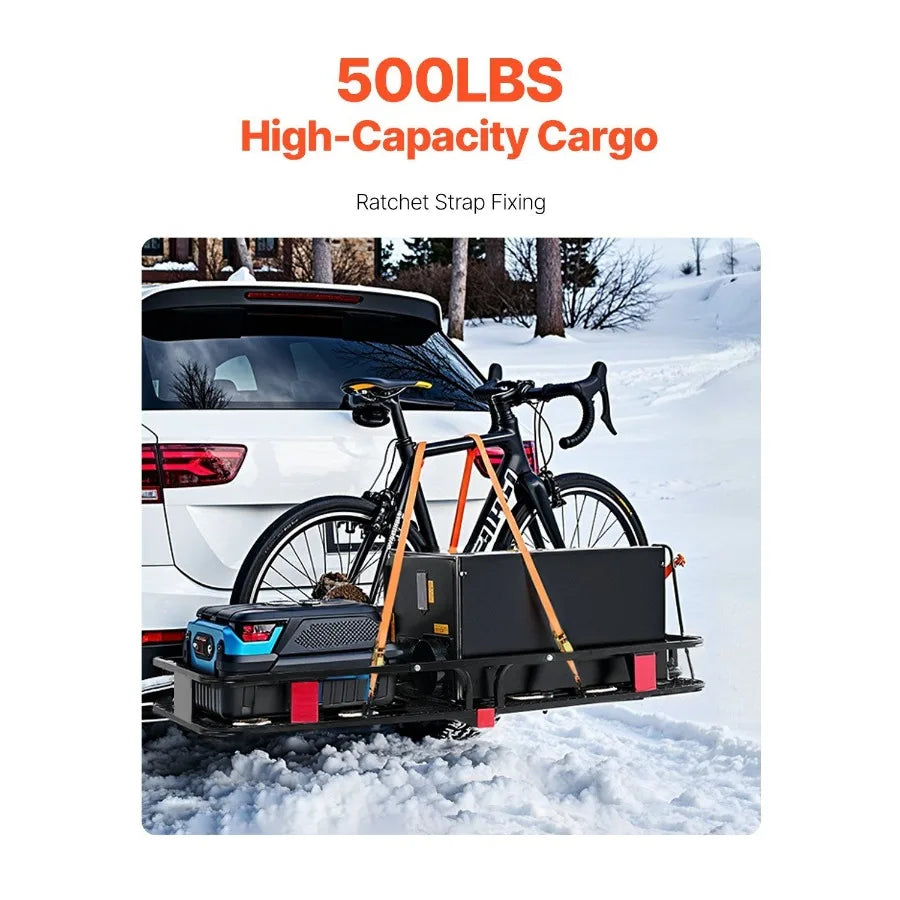 Hitch Mount Cargo Carrier  500 lbs Capacity