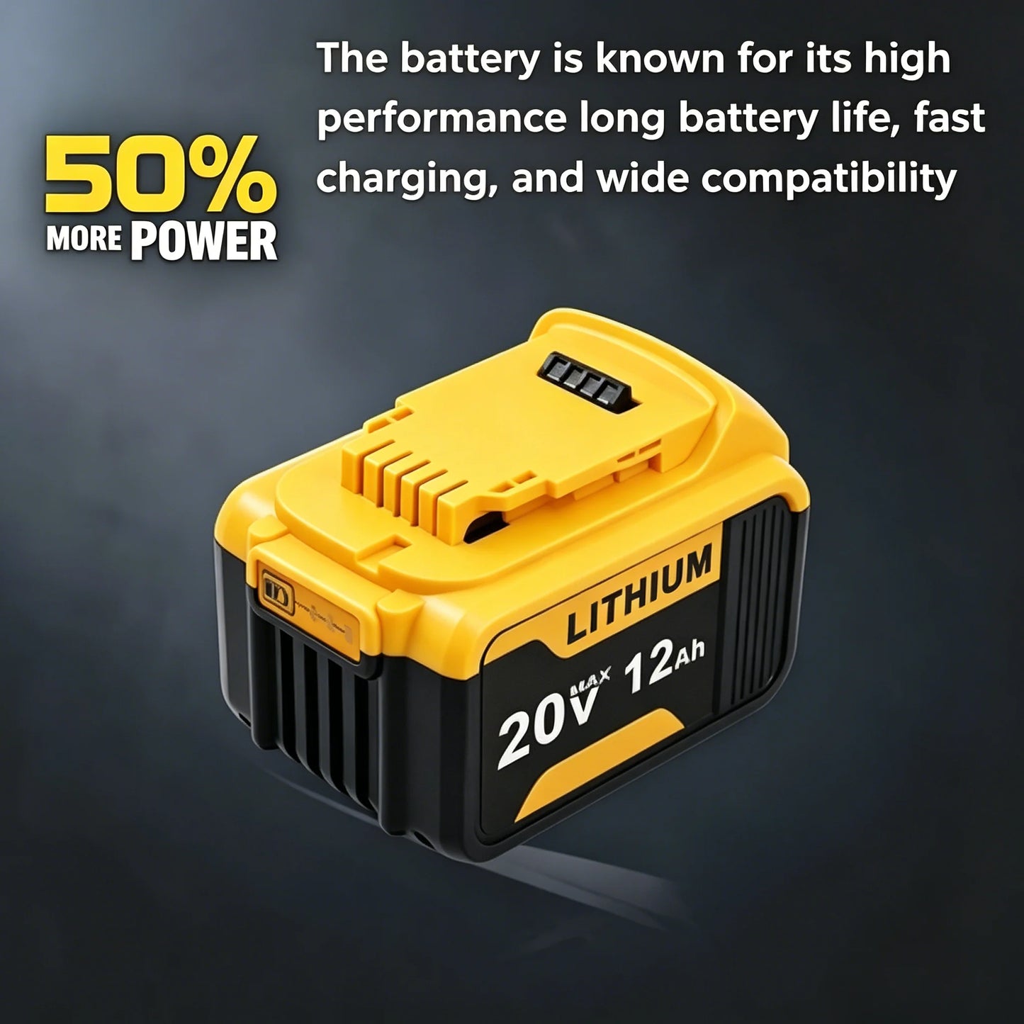  Compatible with DCB203, DCB206, DCB205, DCB204, DCB200 for DeWalt 20V Battery Replacement,