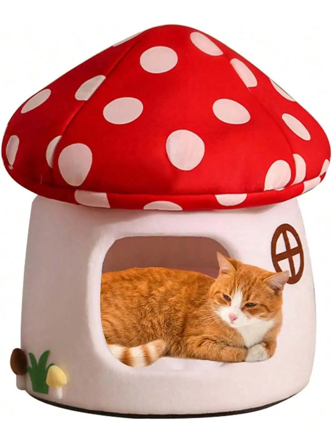 Soft Mushroom Cat Bed House