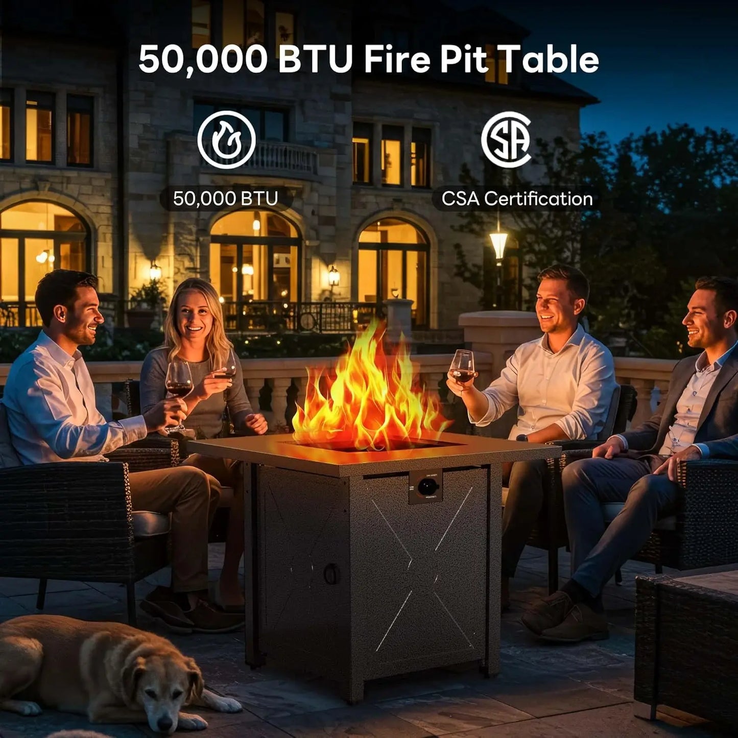50000 BTU Propane Fire Pit