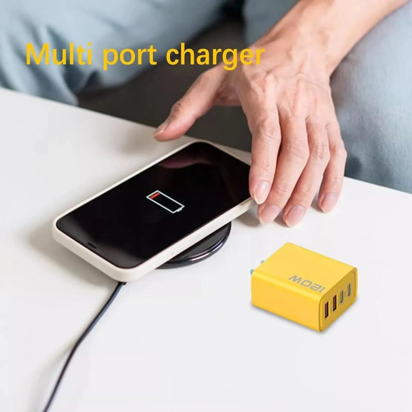 2Pack 120W 4 Port USB Type C  Charger
