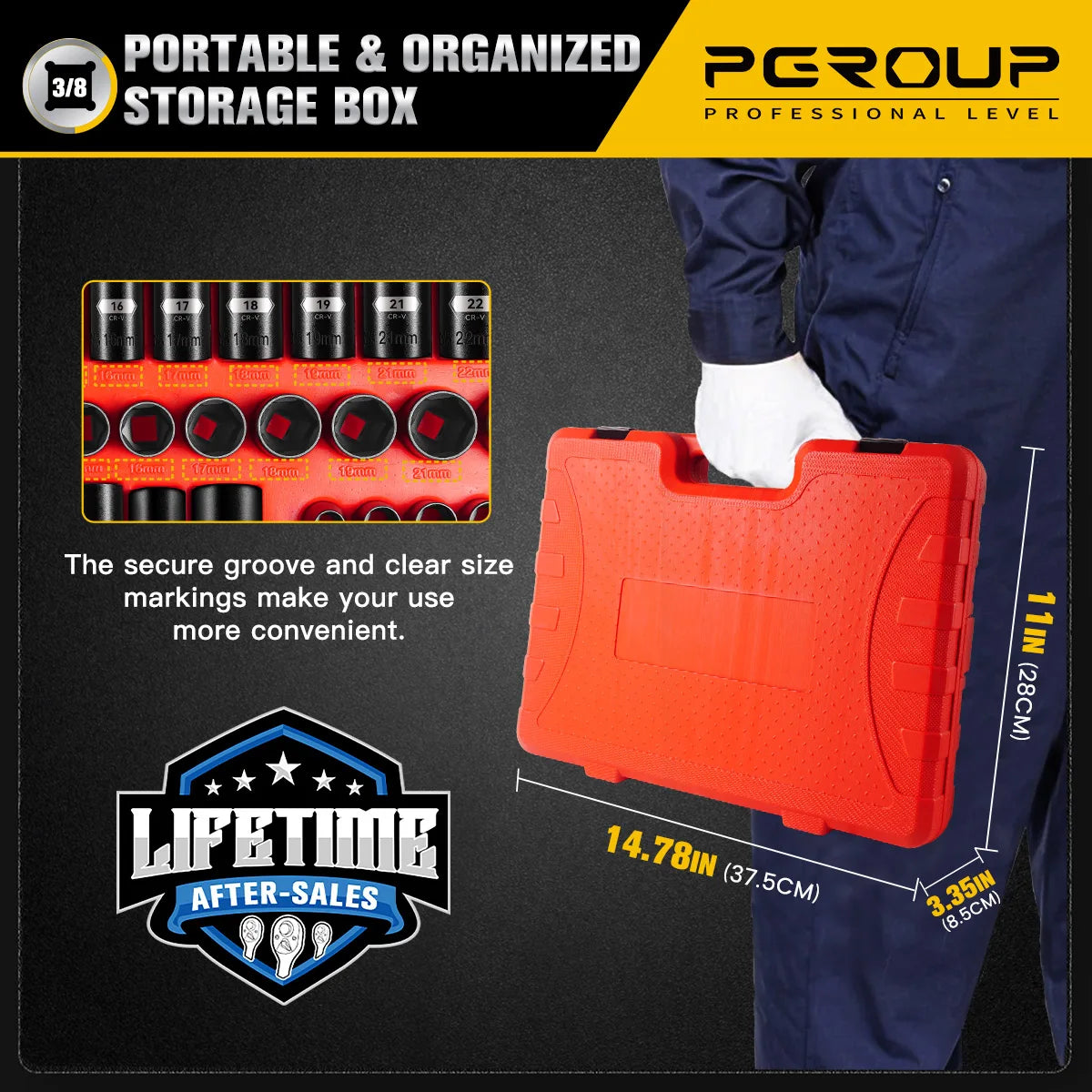 72Pc 3/8" Impact Wrench Set: Sae & Metric