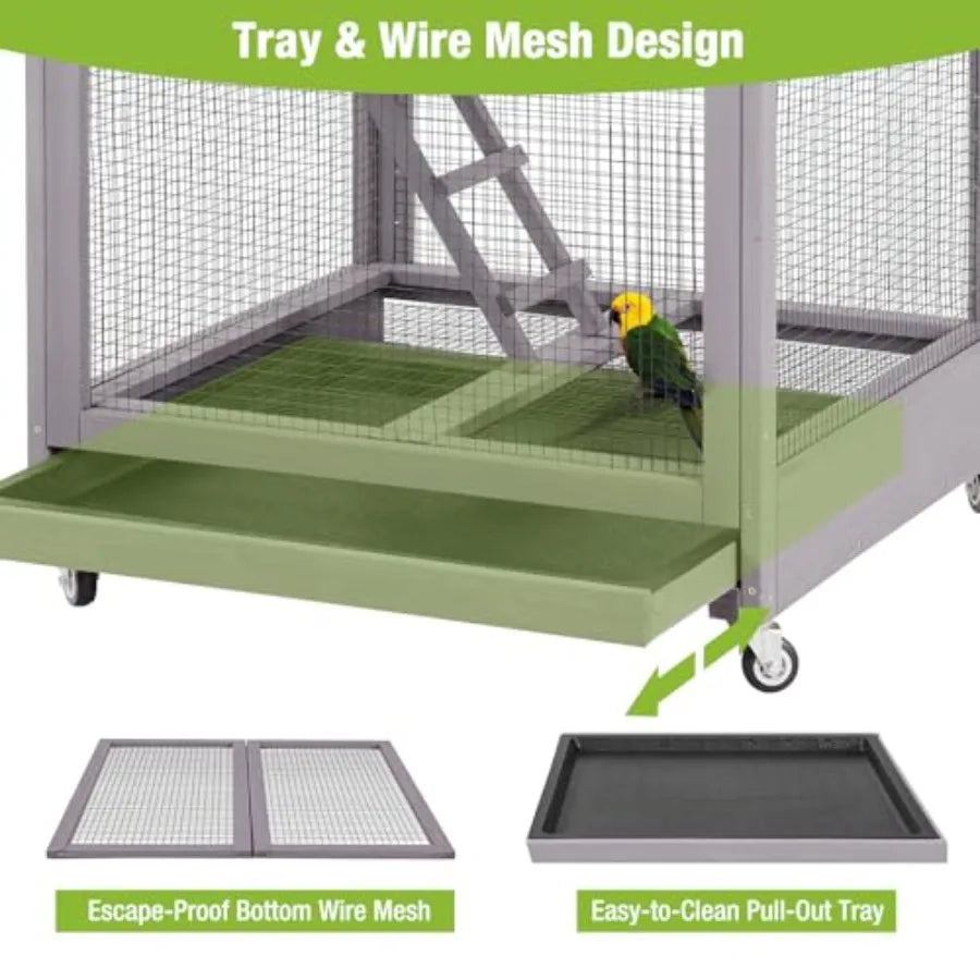 Large Aviary on Wheels