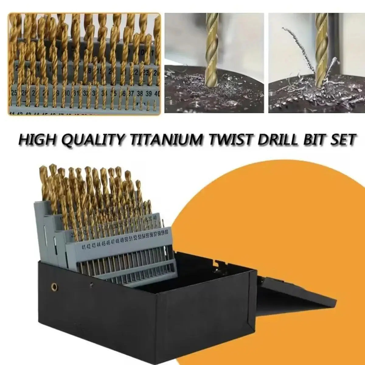 60Pcs Twist Drill Bits
