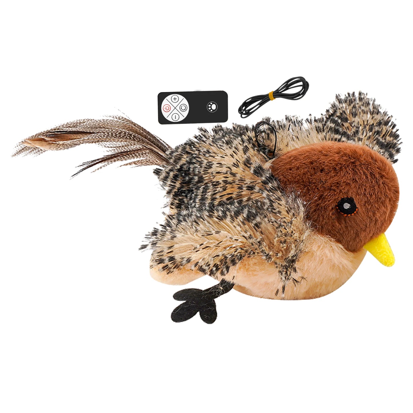 Remote Control Simulated Chirping Bird Cat Toy