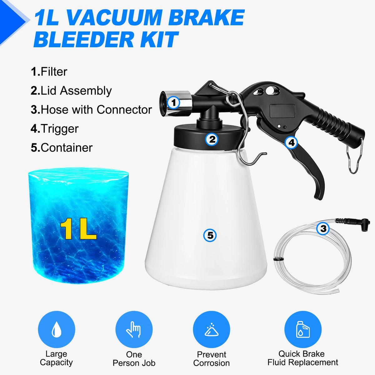 One Person Brake System Bleeding Tool