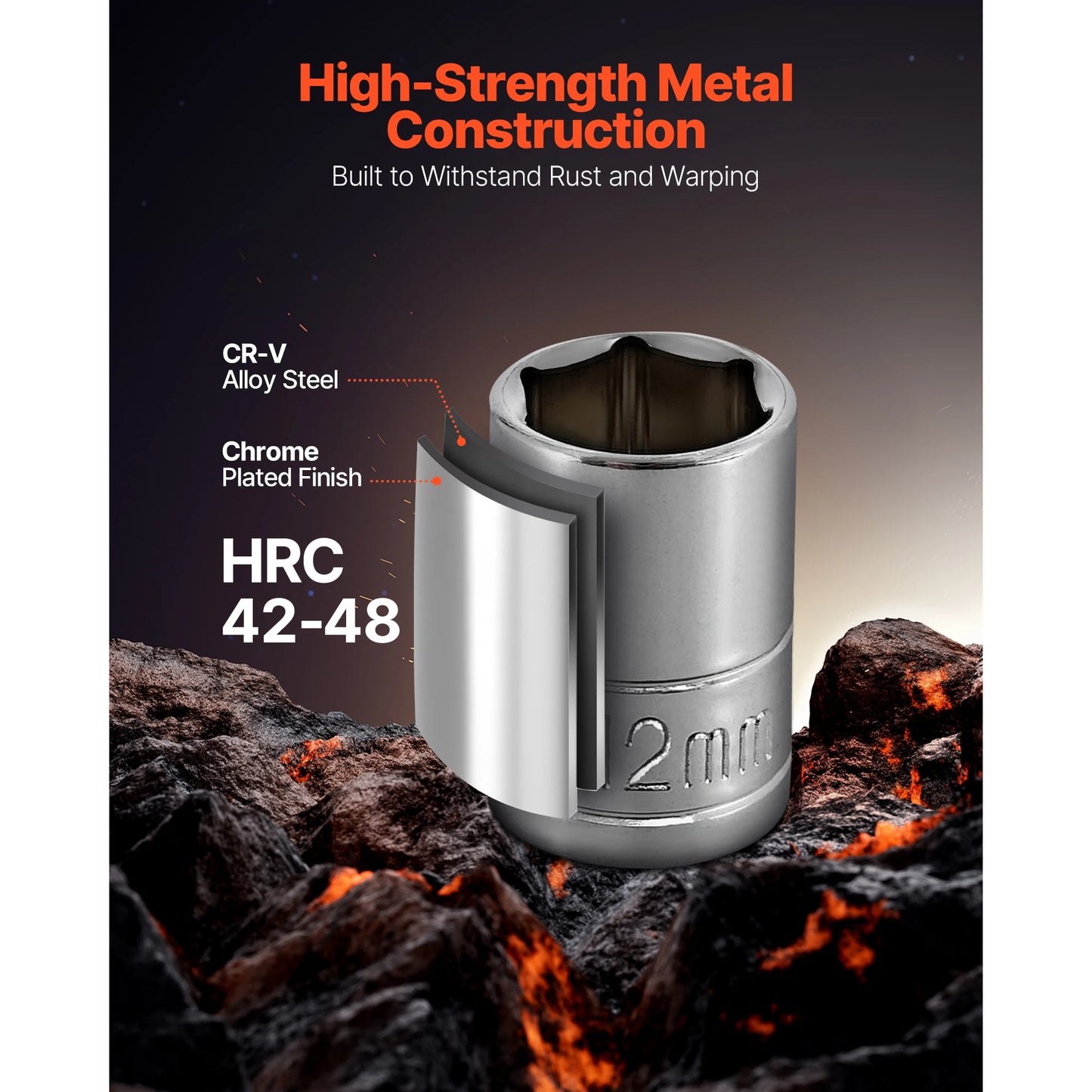 3/8 1/4 1/2in Drive Socket and Ratchet Set SAE Metric
