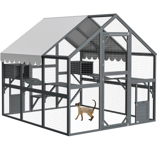 Wooden Cat Enclosure