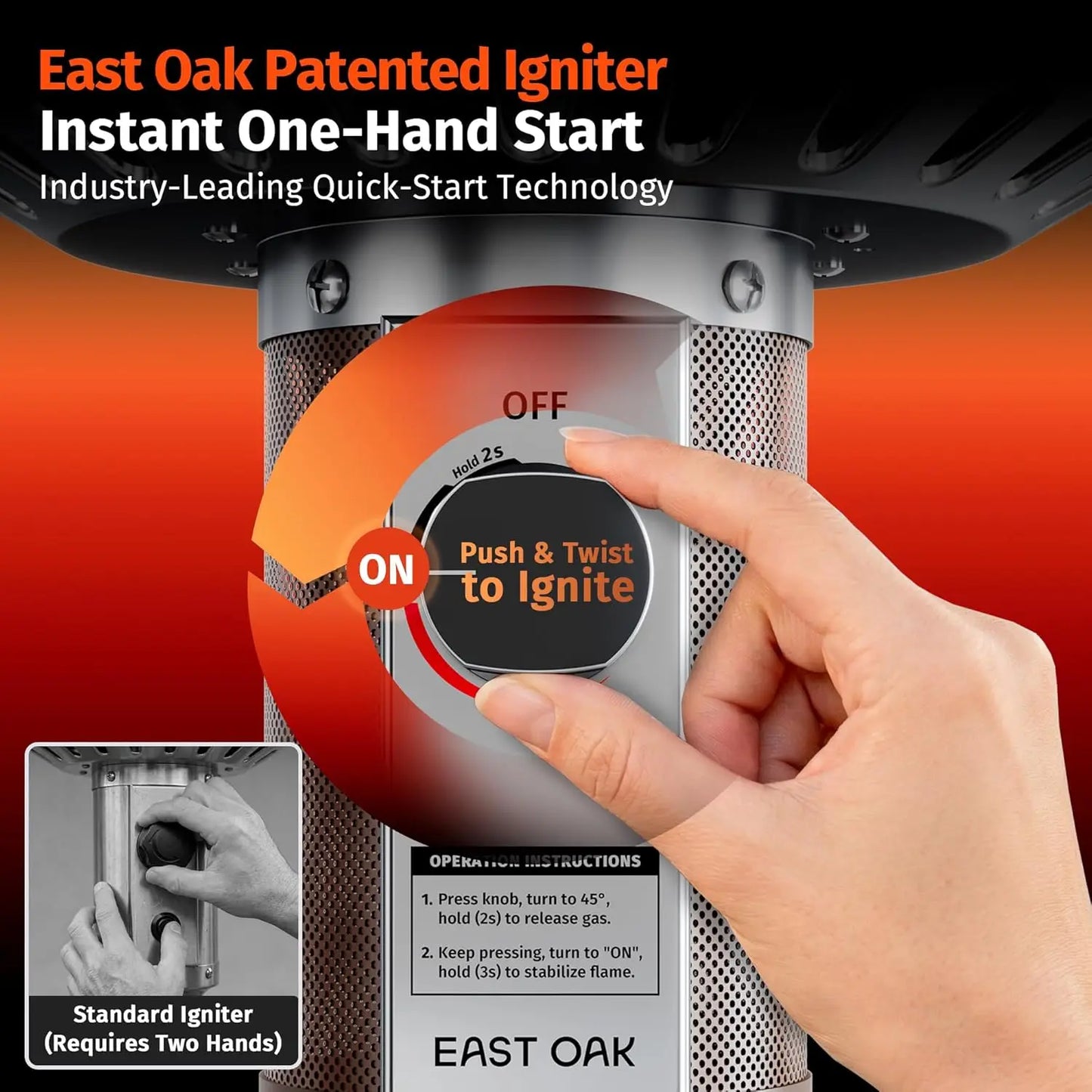 Patio Heater, 50,000 BTU Propane