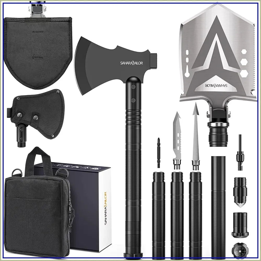 Survival Axe, Camping Folding Shovel