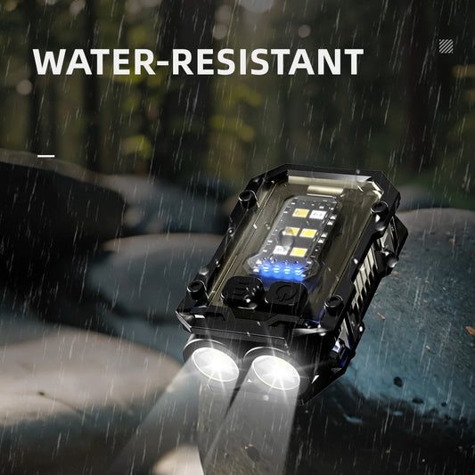 Mini LED Flashlight Rechargeable with Clip Headlight