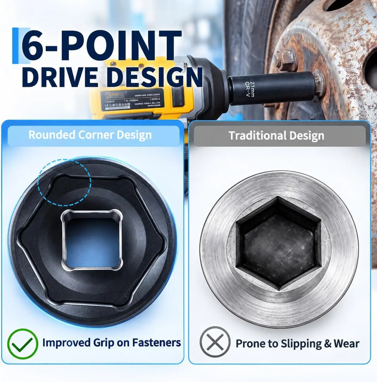 1/2" Drive Impact Socket Set