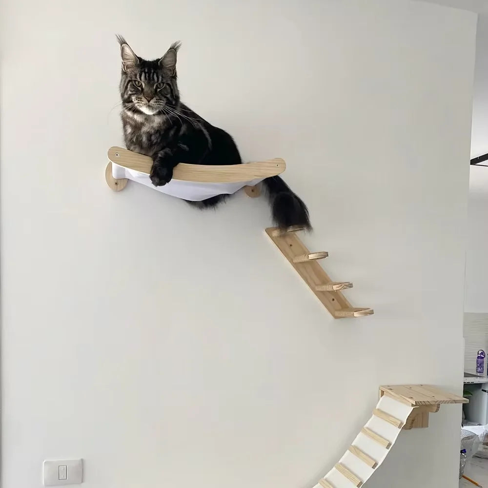 Cat Hammock and Stairway  Wall Mounted