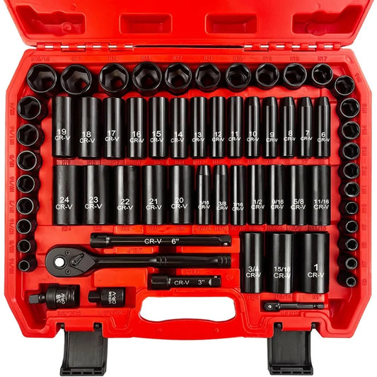 64pcs 3/8" Drive Impact Socket Set