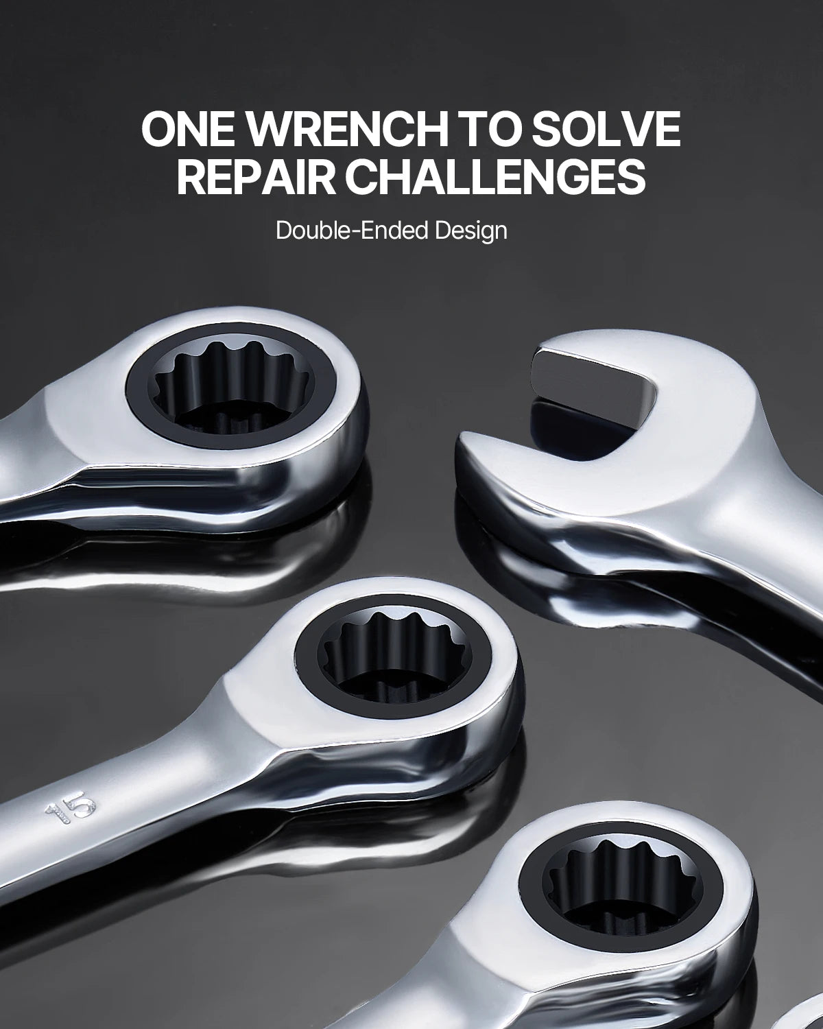 Combination Wrench Set Ratcheting  Metric