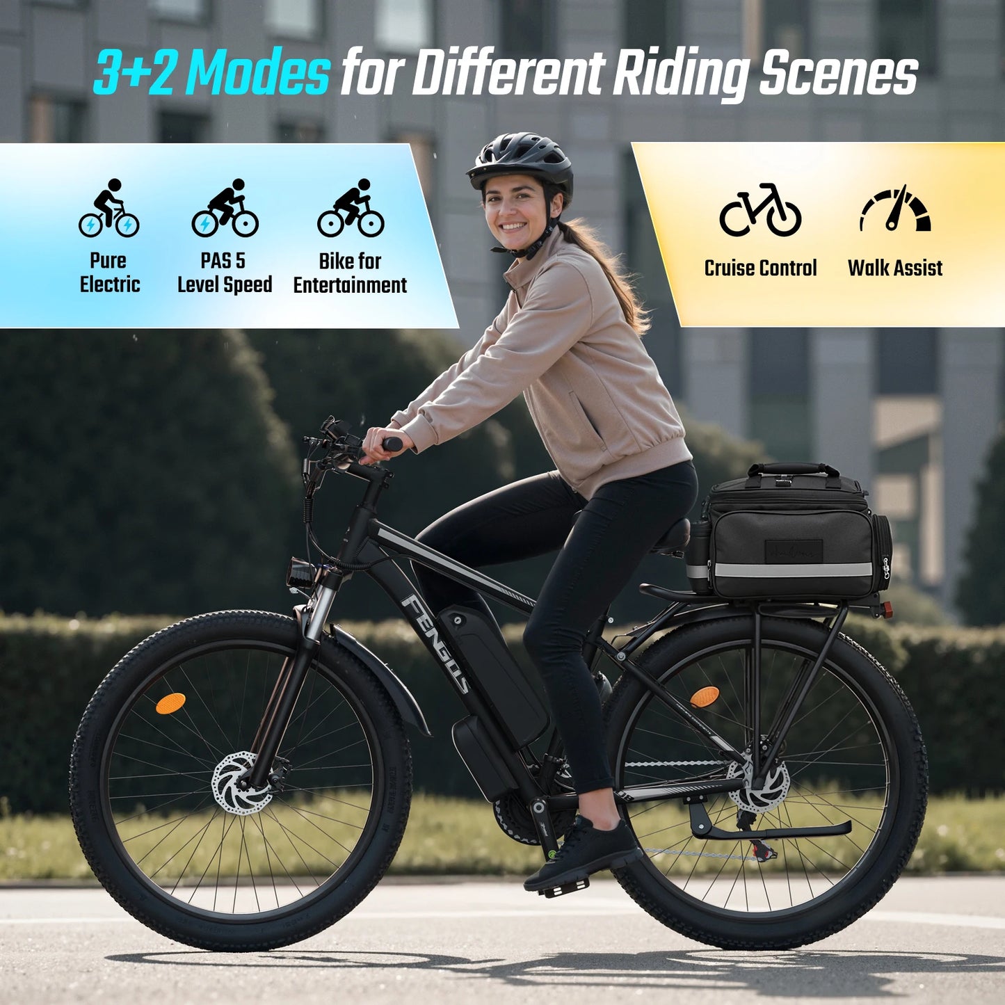 2000W Dual Motor Electric Bicycle 80 Mile Range 32MPH