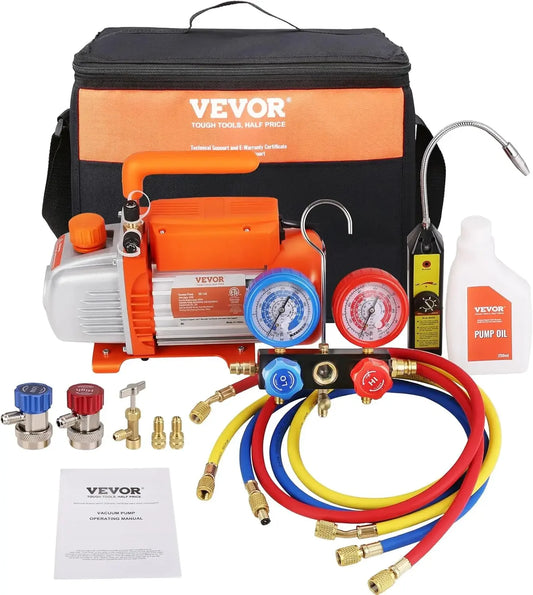 4 CFM Vacuum Pump and Gauge