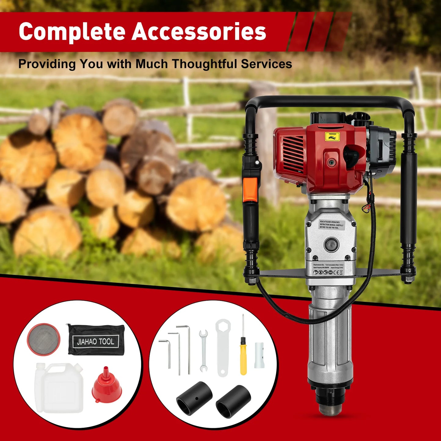 52cc 1900W Gas Powered Post Driver