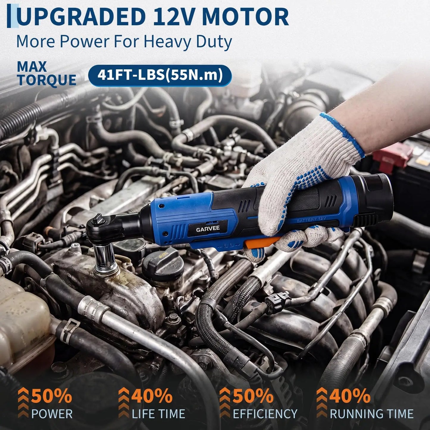 3/8in Cordless Electric Ratchet Wrench Kit