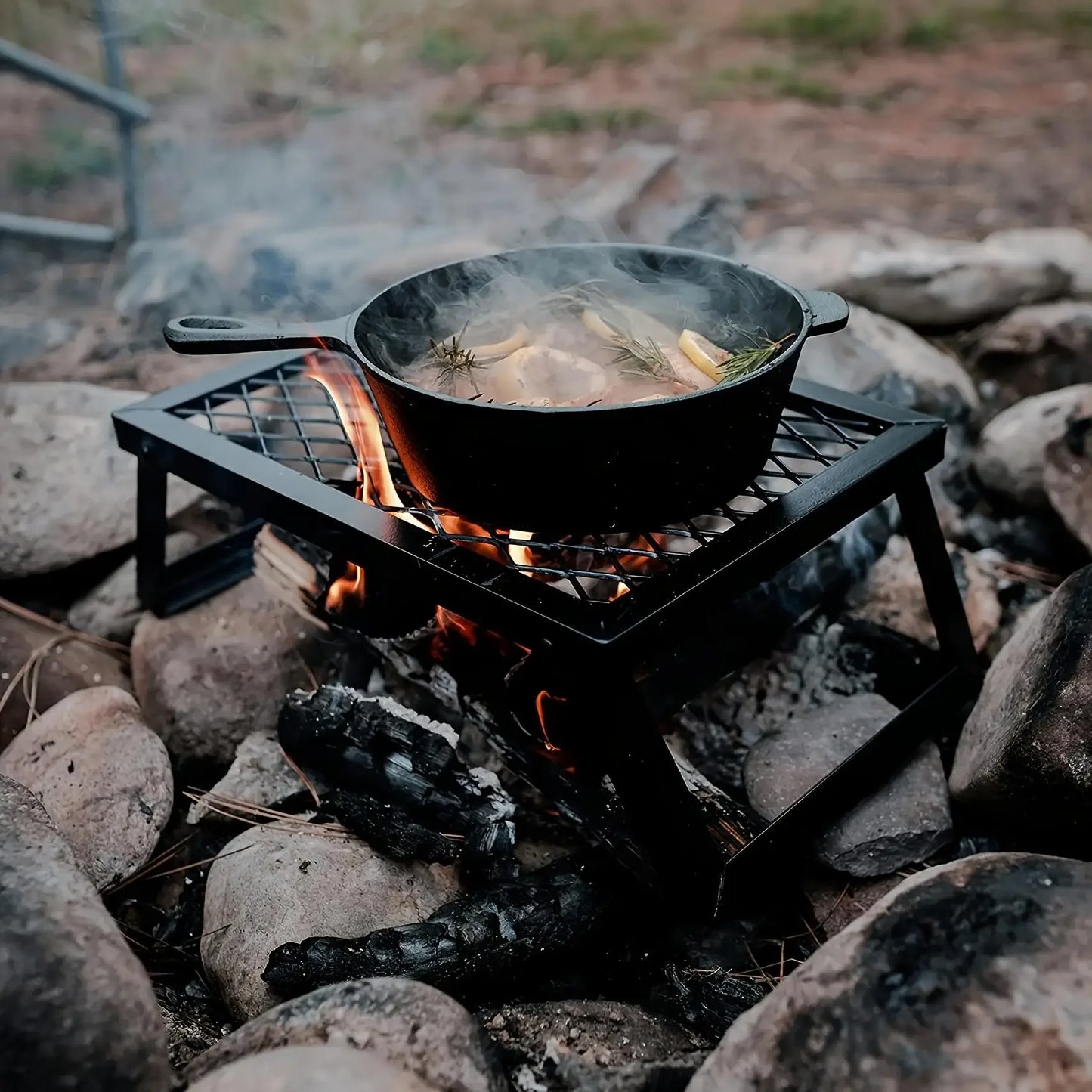 Portable Foldable Campfire Grill Set 16x12in