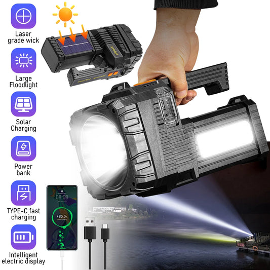 Solar Rechargeable Handheld Spotlight