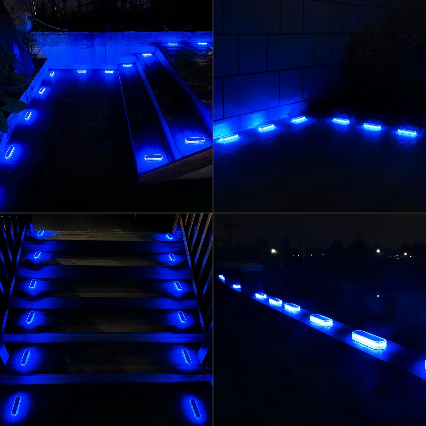 4 Pack Solar LED Deck Lights